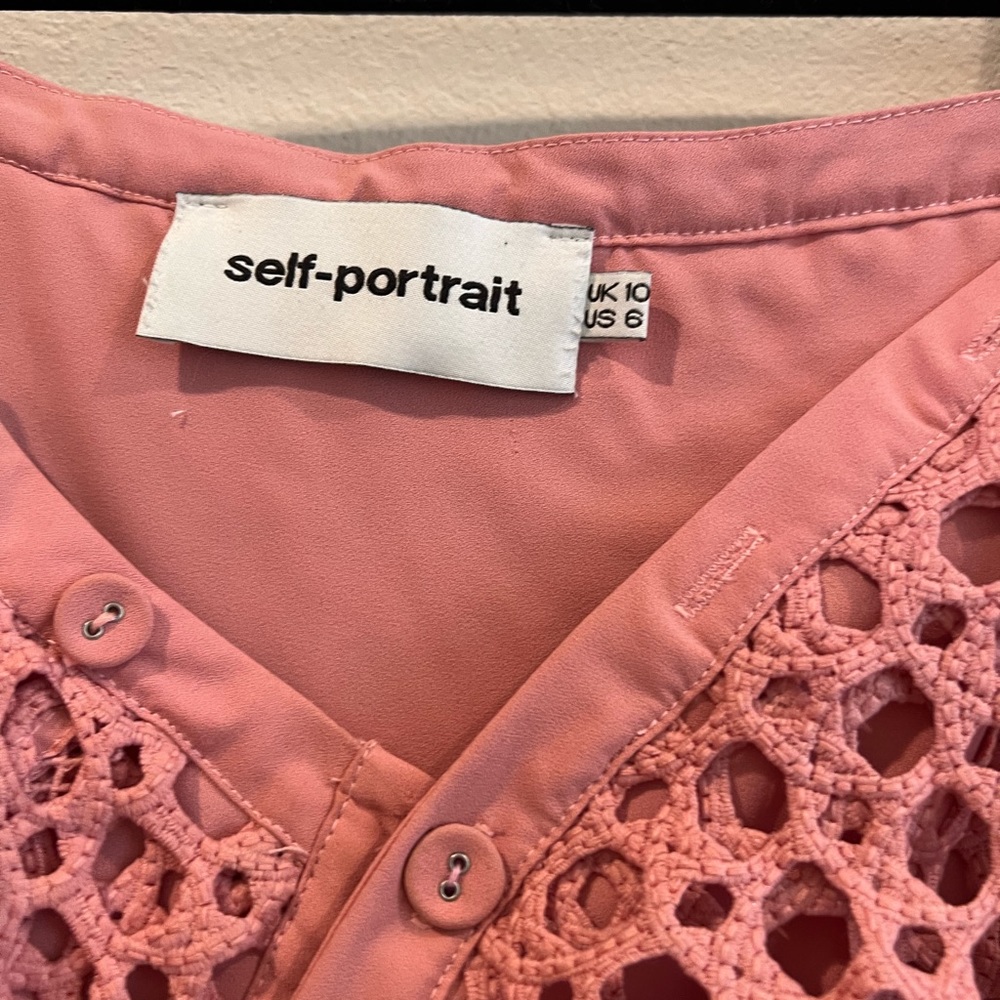 self portrait cold shoulder mini dress Pink